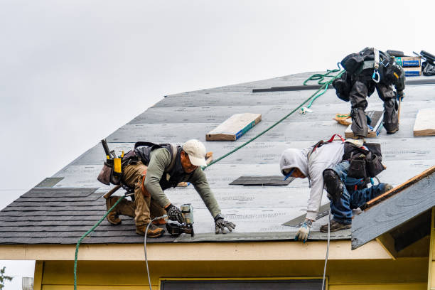 Professional Roof Installation technician working in Glendale, MA